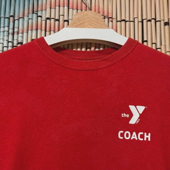 GILDAN Ultra 100% Cotton YMCA Coach T-Shirt, Red, Small - Picture 3 of 9